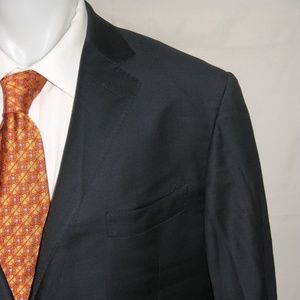 SuitSupply Super 110 Solid Navy Two Button Suit Jacket 50R